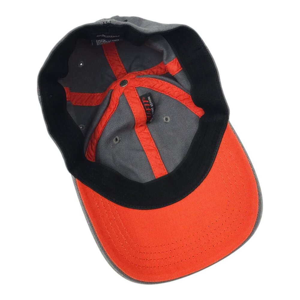 American Eagle AE Logo Dad Hat Fitted S/M Casual Streetwear Baseball Cap Gray - Picture 7 of 14